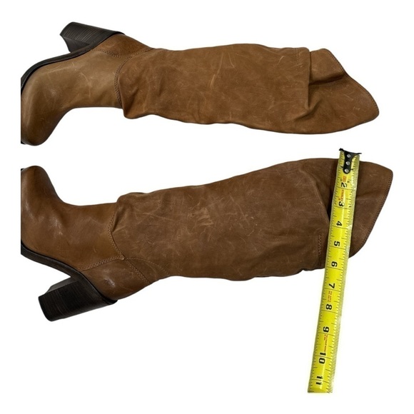 Vic Matie Robust Tray Boots Genuine Leathern Brown SLOUCHY BOOTS size 36 US 6 - Picture 12 of 13